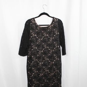 Black Lace Overlay Dress